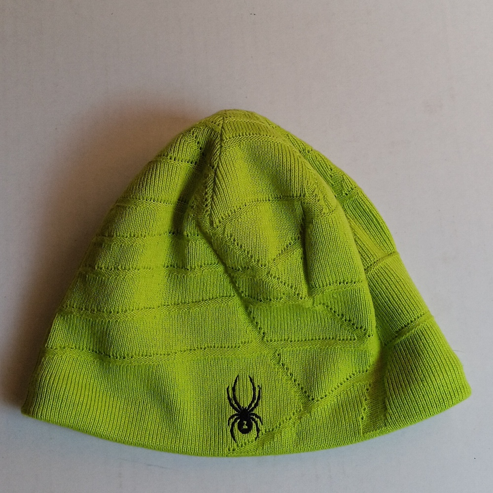 SPYDER LIME GREEN KNIT BEANIE